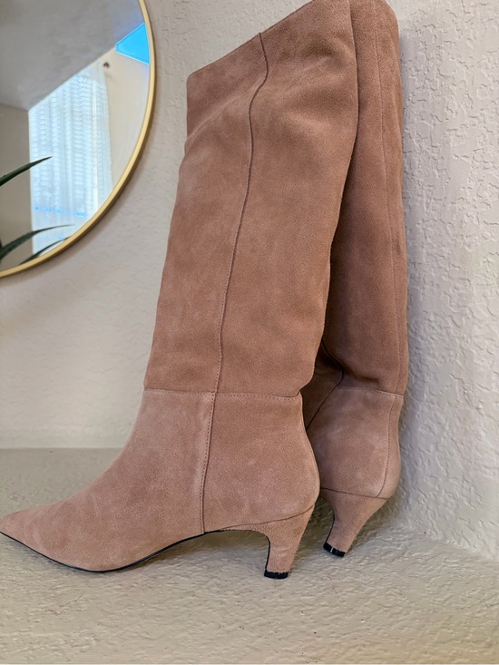 Ann Taylor Shoes - Ann Taylor Over-the-Knee Suede Boots in Nude